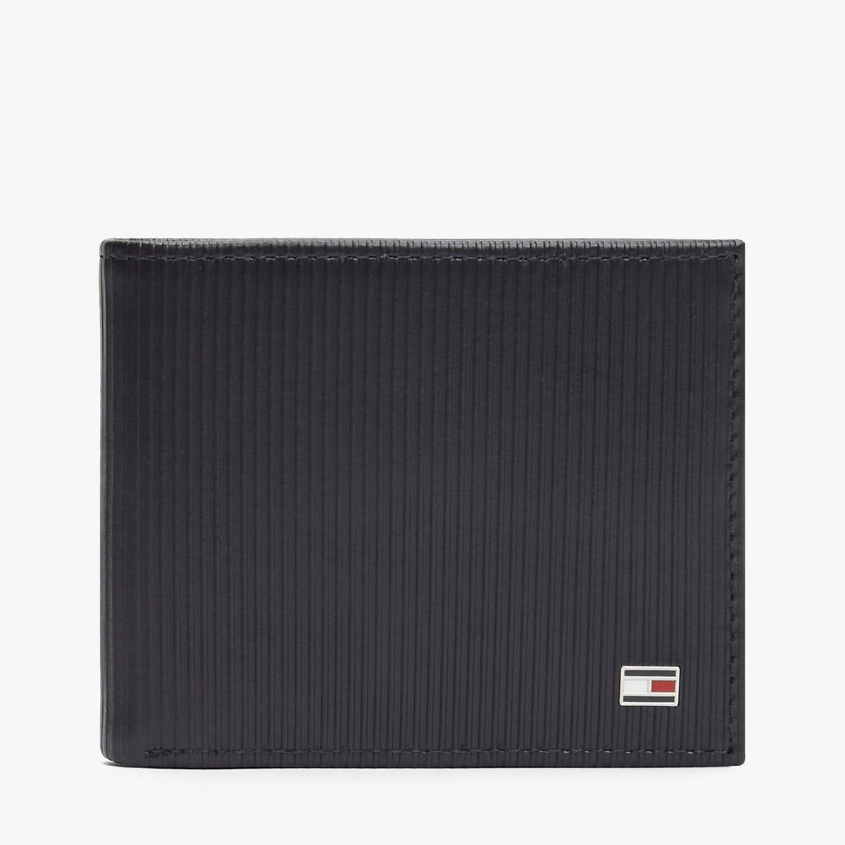 TOMMY HILFIGER - Billetera De Cuero Plegable Azul Tommy Hilfiger