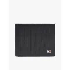 TOMMY HILFIGER - Billetera De Cuero Plegable Azul