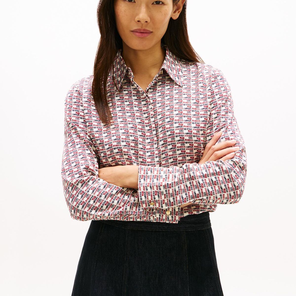 TOMMY HILFIGER - Camisa Twill Regular Fit Multicolor Tommy Hilfiger