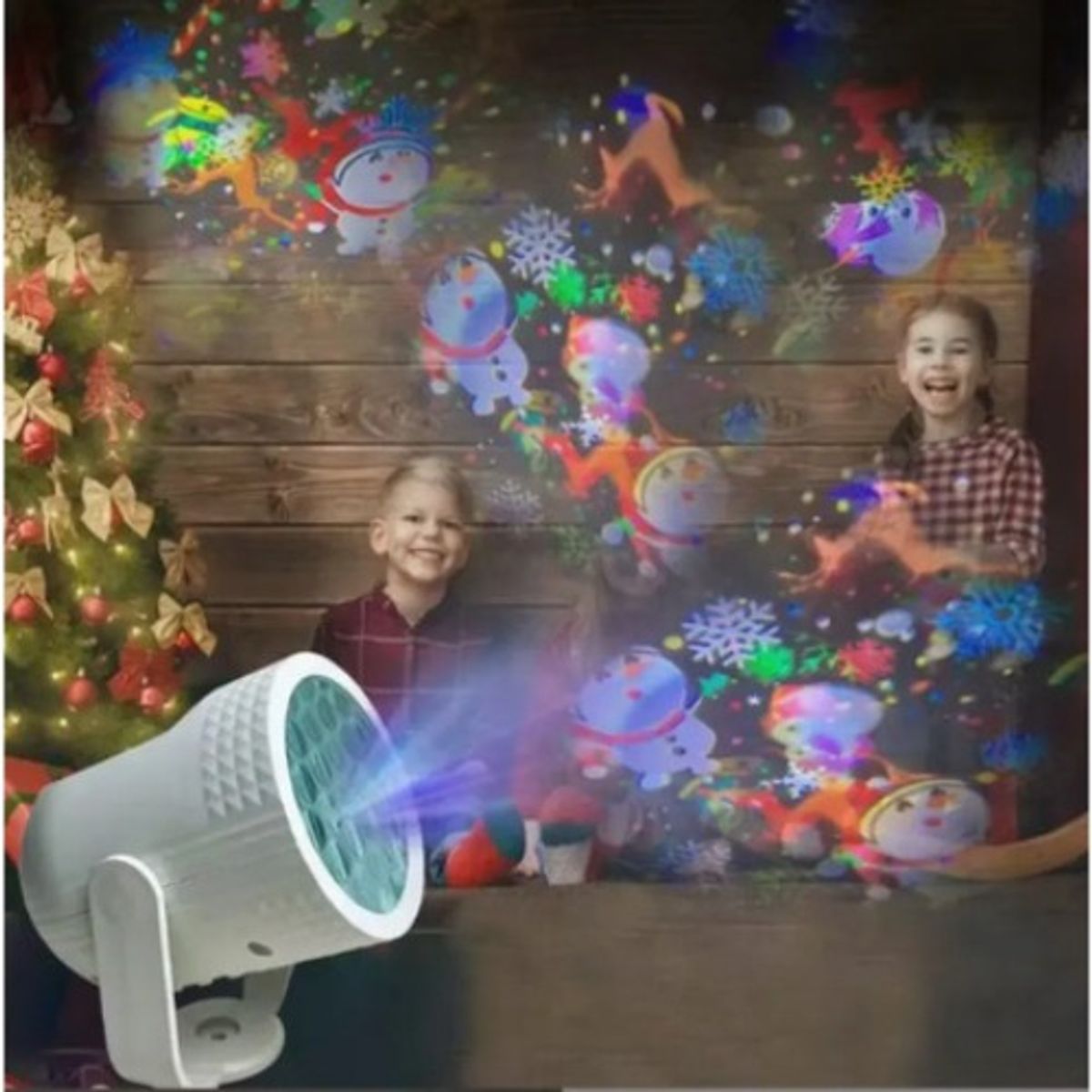 GENERICO - Luz De Navidad Proyector Robotizado Giratorio Rgb