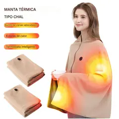 IRM - Manta Térmica USB para invierno tipo chal lavable de 3 niveles de calefacción
