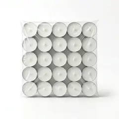 GENERICO - Velas Flotantes Tea Light Color Blanco Pack 50 Unidades