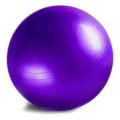 GENERICO - Pelota Balon 75 Cm Pilates Yoga con Inflador Pelotas Color Morado BELUG