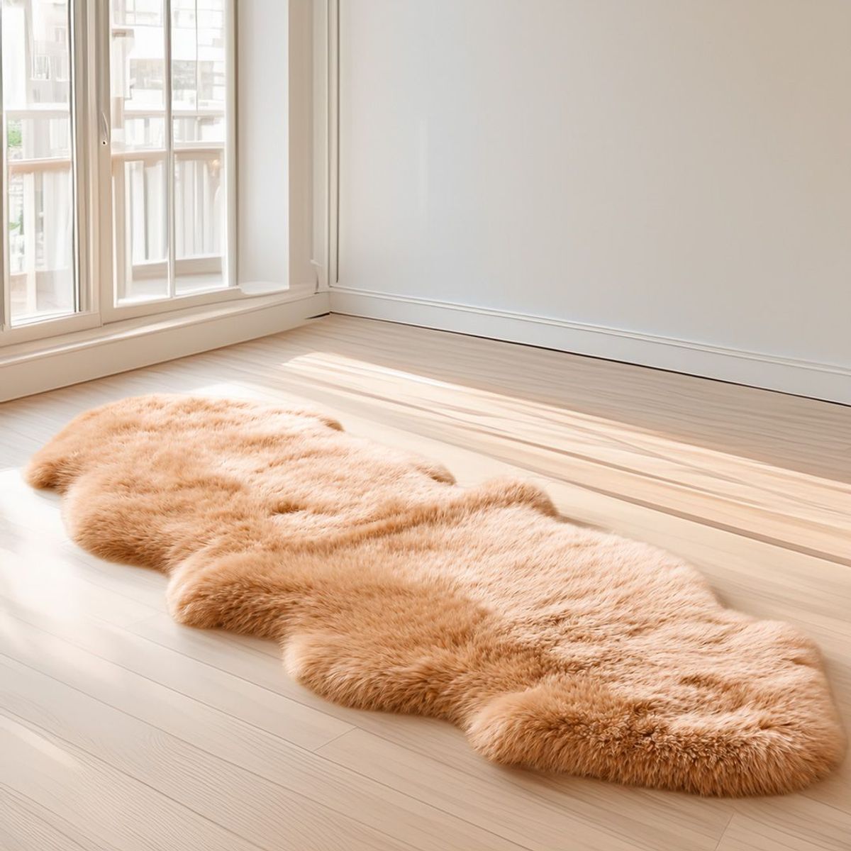 GENERICO - Alfombra De Felpa  Tamaño 60 x180 Cm Color Beige