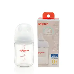 PIGEON - Biberón SofTouch de Vidrio 160ml - Blanco