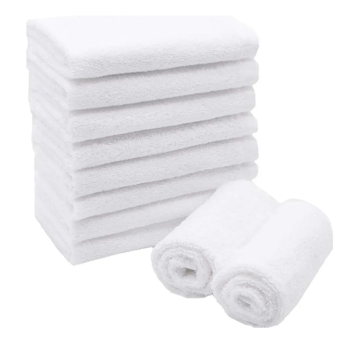 GENERICO - 10 Toallas Microfibras Para Barberia Peluquería Blanca 75x35cm