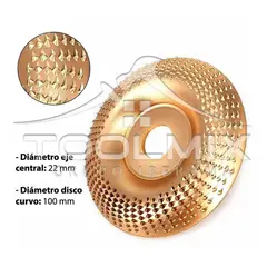 KAMASA - Disco Escofina Para Tallado Y Desbaste De Madera De 85-100mm SEMICIRCULAR