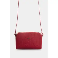 VELEZ - Vélez Bandolera De Cuero Grabado Para Mujer Verona Rojo
