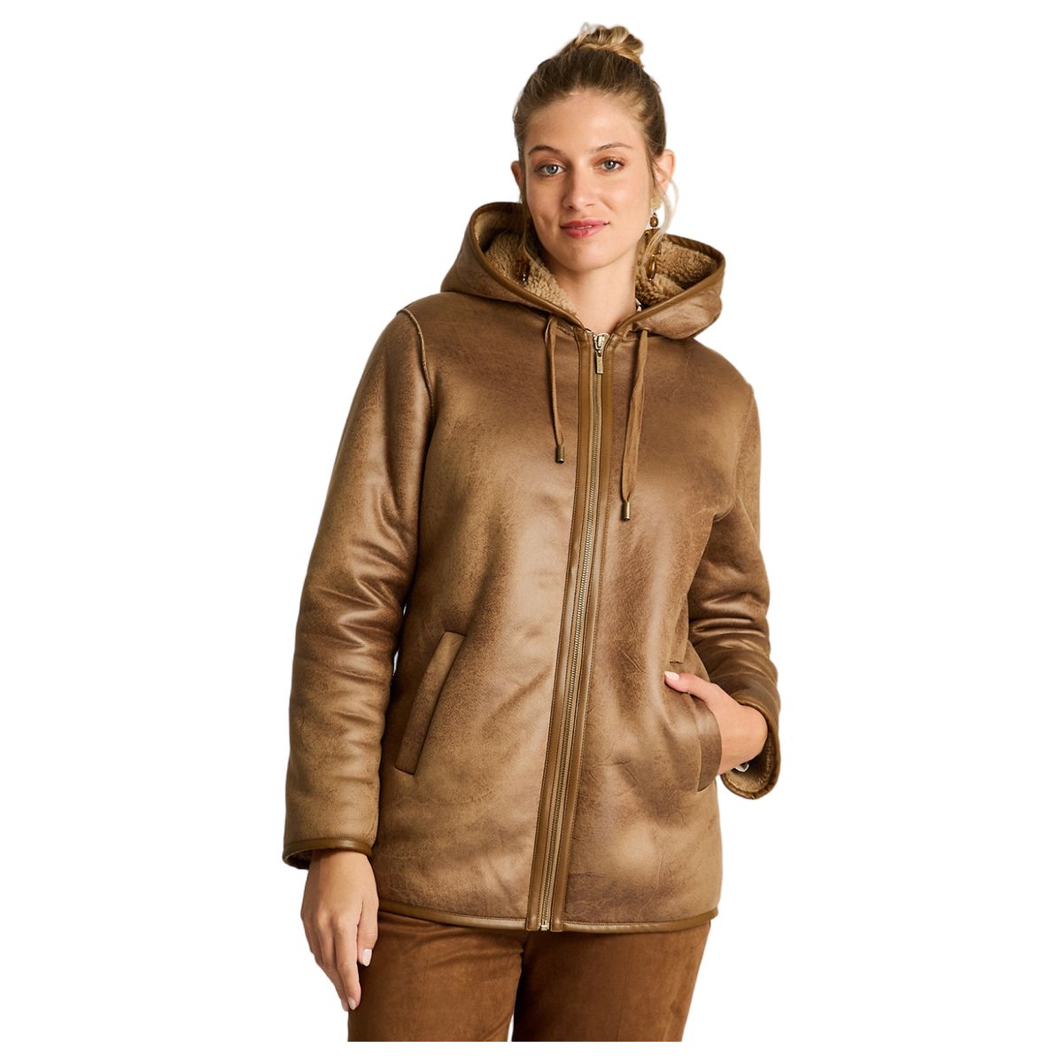LORENZO DI PONTTI - Chaqueta Manga Larga Mujer Camel