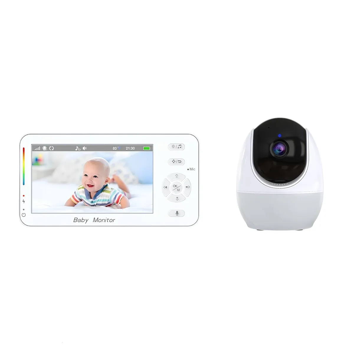 LUBABYCAS - Camara Monitor bebé Con APP Luz 43″1080P Lubabycas