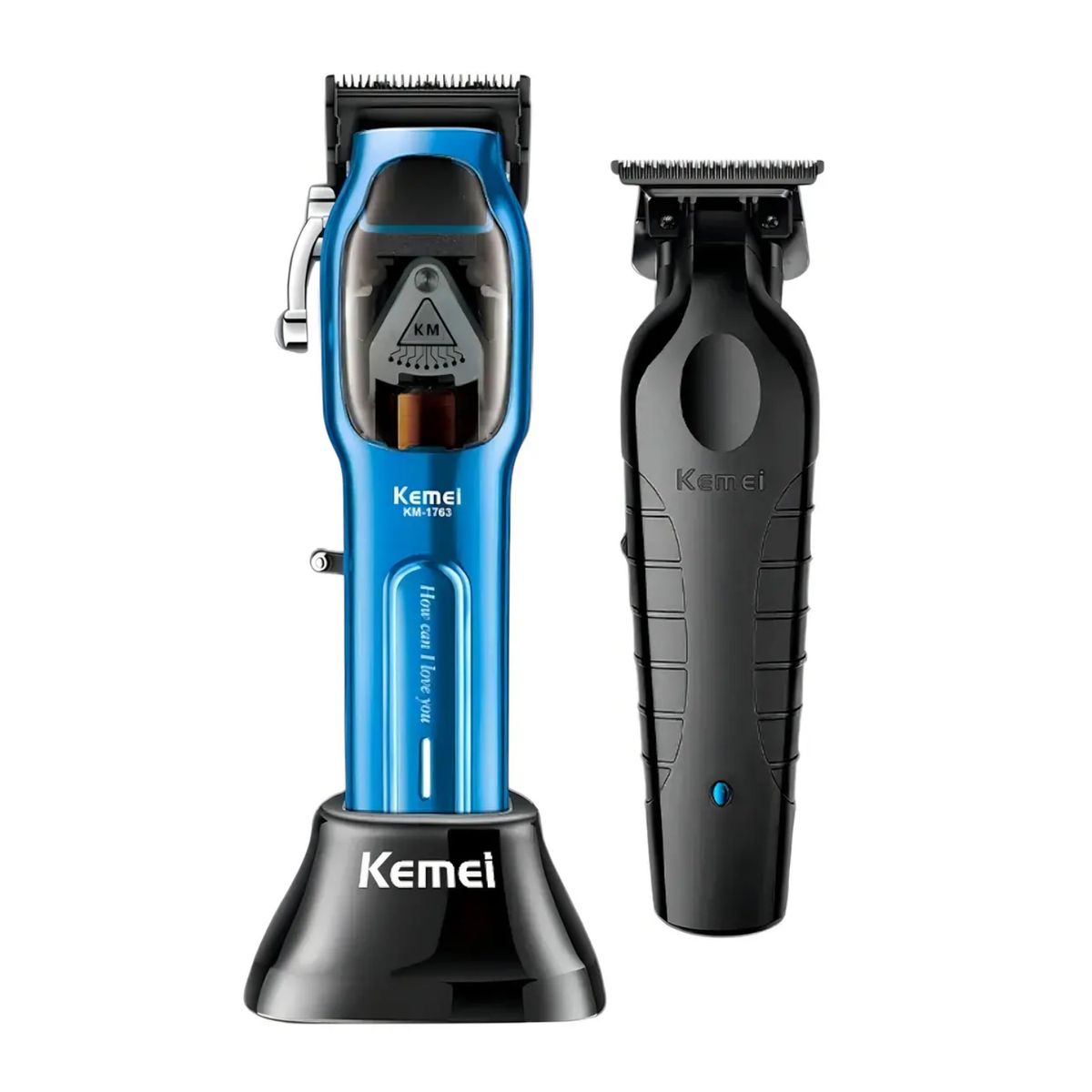 KEMEI - Cortadora y Trimmer Kemei KM-1763 2299 Combo Barbería Profesional