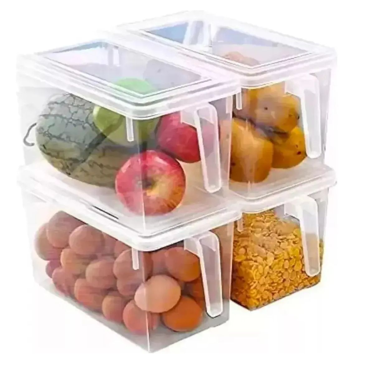GENERICO - 4 Caja Organizadora Para Refrigerador Cocina