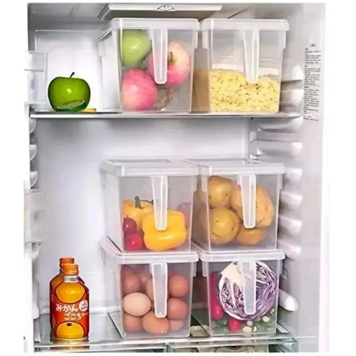 GENERICO - 4 Caja Organizadora Para Refrigerador Cocina