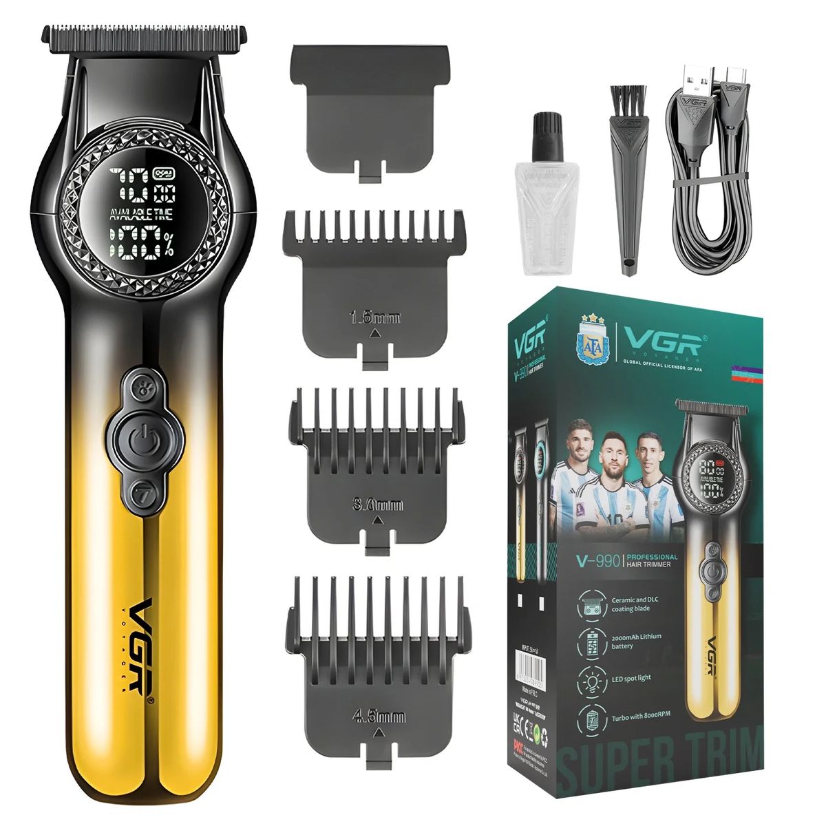 GENERICO - Barber Combo Vgr Cortapelo V003 Patillera V990 +shaver V331