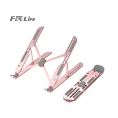GENERICO - Soporte Notebook Aluminio Portatil Ajustable Y Plegable