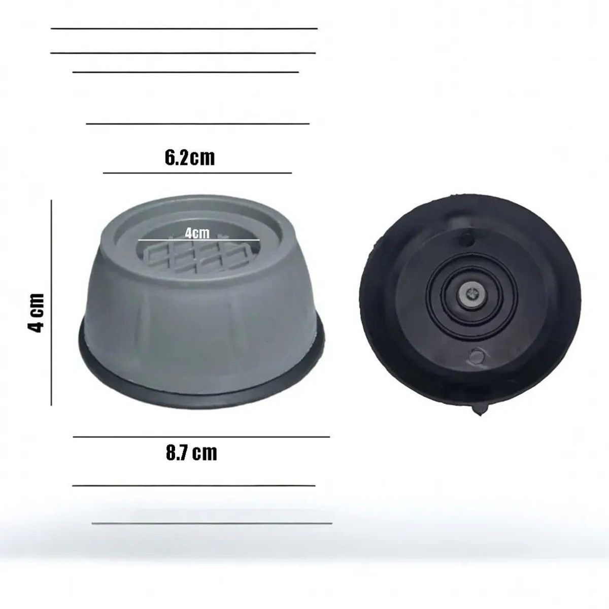 GENERICO - Almohadilla Antivibración Goma Lavadora Refrigerador Soporte