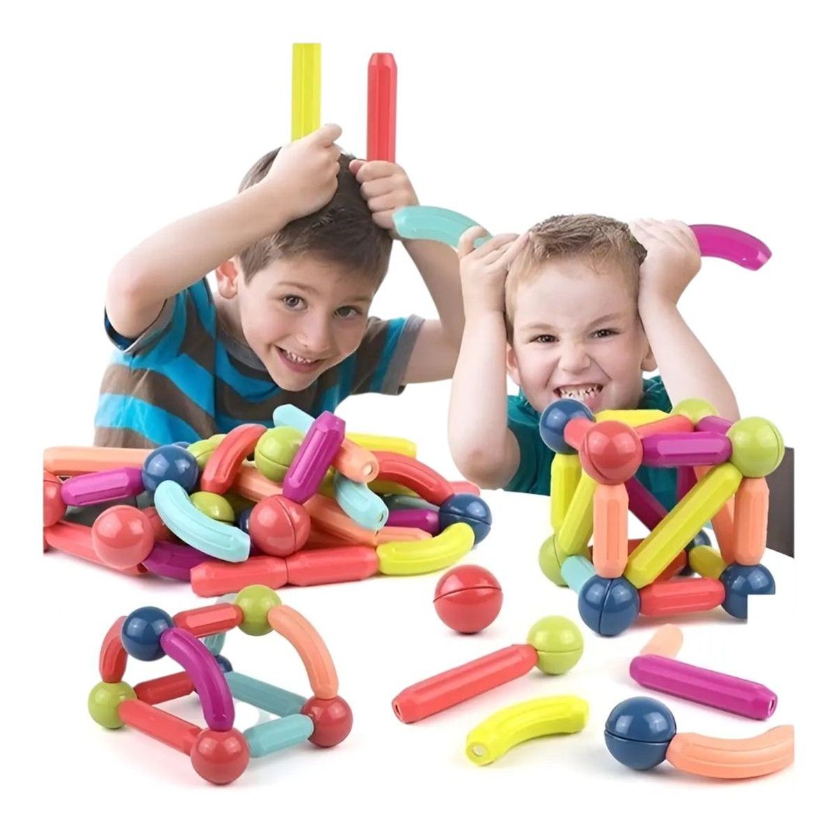 GENERICO - Bloques De Construcción Magnético De 64Pcs