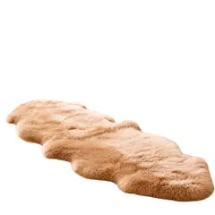 GENERICO - Alfombra De Felpa Tamaño 60 x180 Cm Color Beige