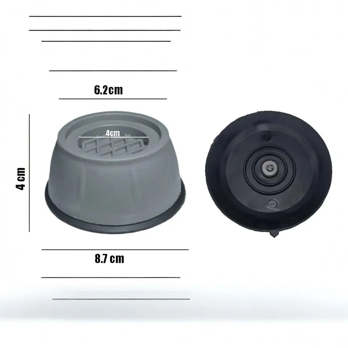GENERICO - Almohadilla Antivibración Goma Lavadora Refrigerador Soporte