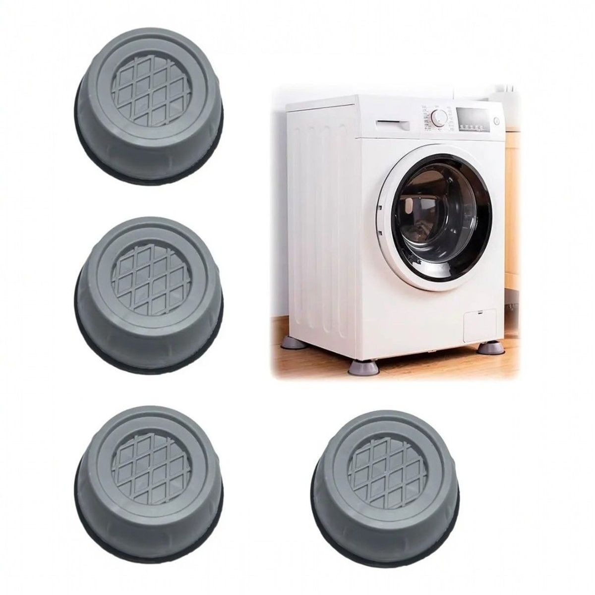 GENERICO - Almohadilla Antivibración Goma Lavadora Refrigerador Soporte