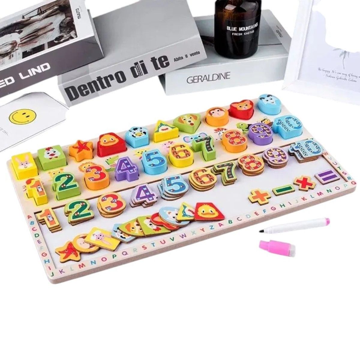 GENERICO - Juego Didáctico Pizarra 3 En 1 Madera Calidad Para Niños