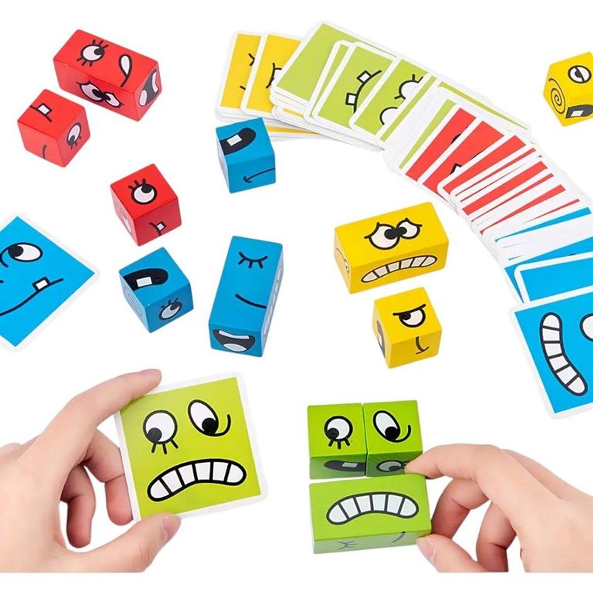 GENERICO - Juego De Puzzle Didactico Bloques De Madera Expresiones