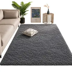 GENERICO - Alfombra Peluda Tipo Shaggy150x200 Color Gris