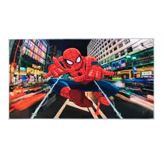 GENERICO - Bajada de cama 60x120 cm Spiderman negro Casa VIVA