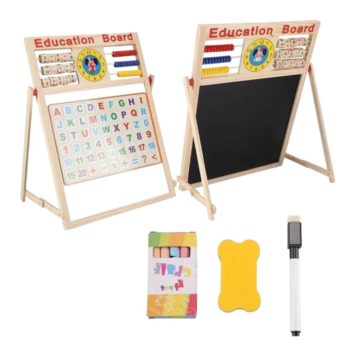 GENERICO - Pizarra Magnética Doble Para Niños Educativa