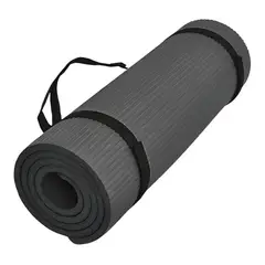 GENERICO - Mat de Yoga 12mm Antideslizante Goma EVA Negro 180x61cm BELUG