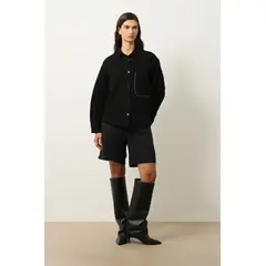 VELEZ - Vélez Chqueta Tahua En Denim Mujer Oversized Negro