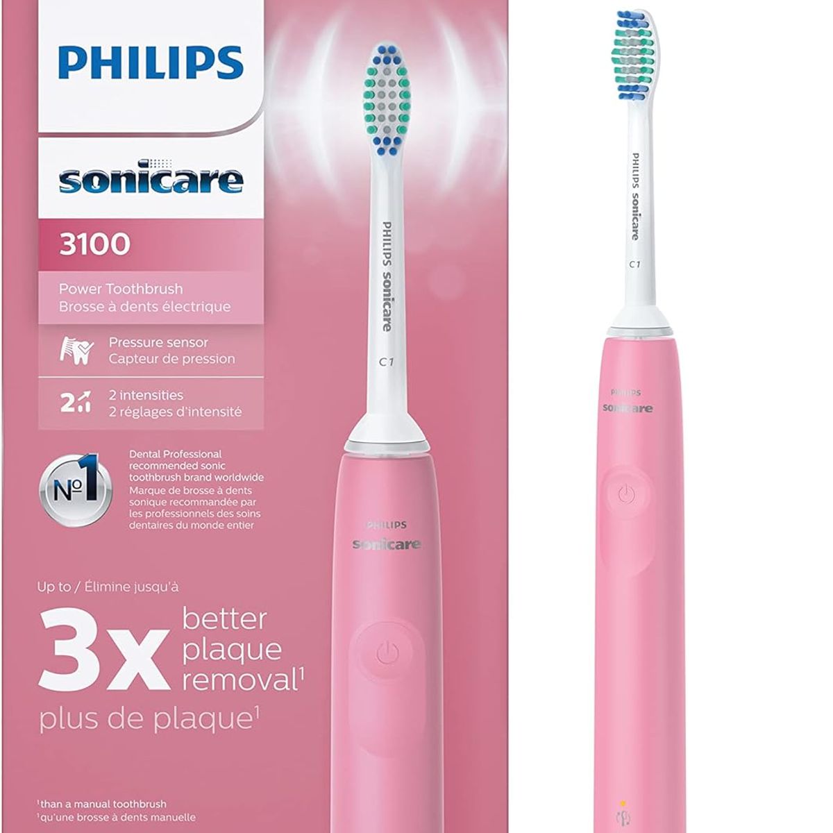 PHILIPS - Cepillo de Dientes Eléctrico Philips Sonicare 3100 Rosado