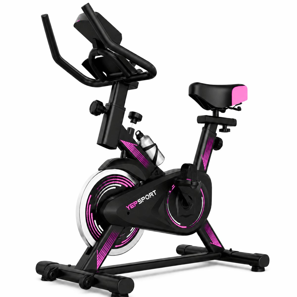YEP S - Bicicleta Spinning Yepsport Fucsia Con Botella