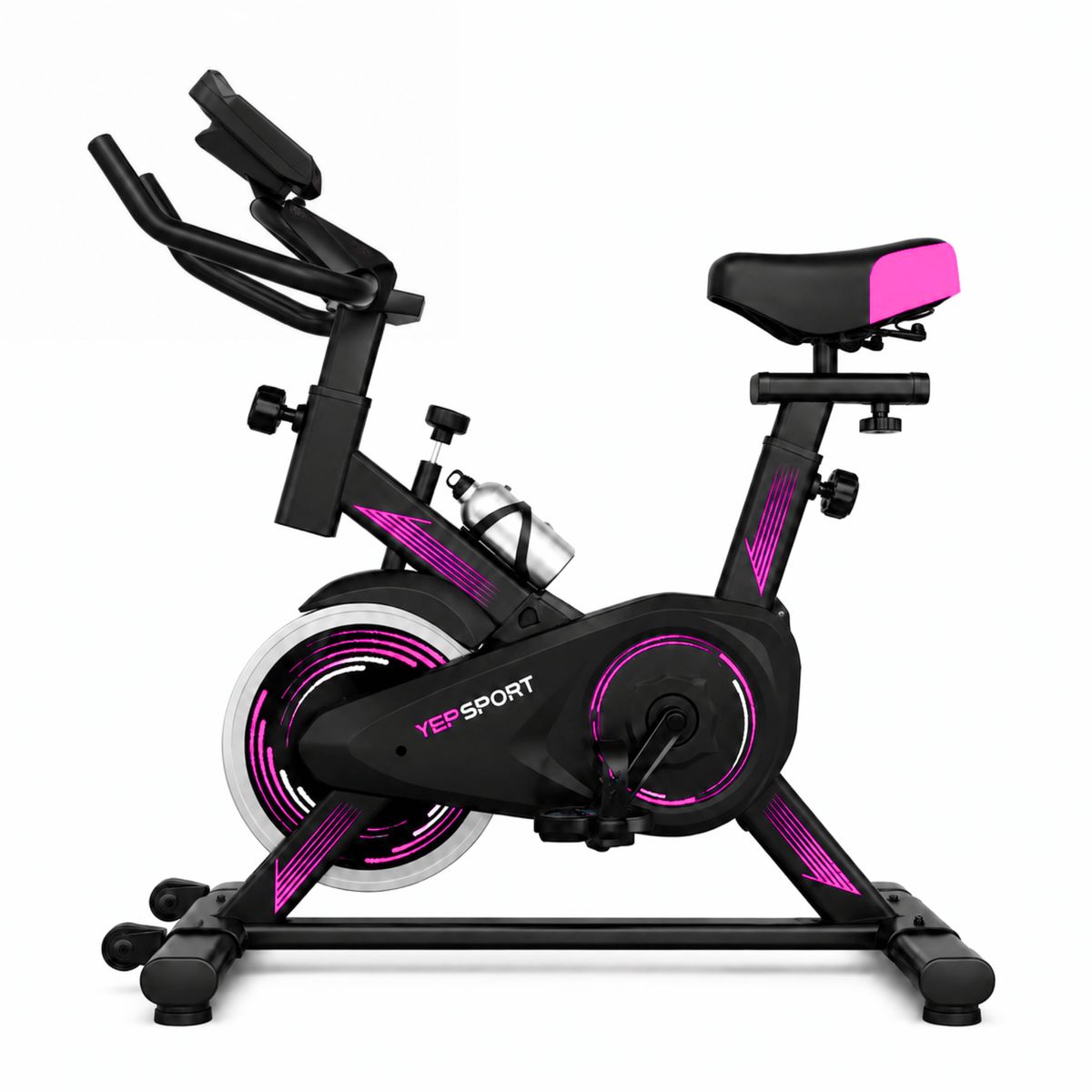 YEP S - Bicicleta Spinning Yepsport Fucsia Con Botella