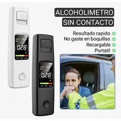 GENERICO - Alcotest. Alcoholímetro. Medidor de alcohol en sangre. Recargable. Respuesta rápida. Alcoholemia