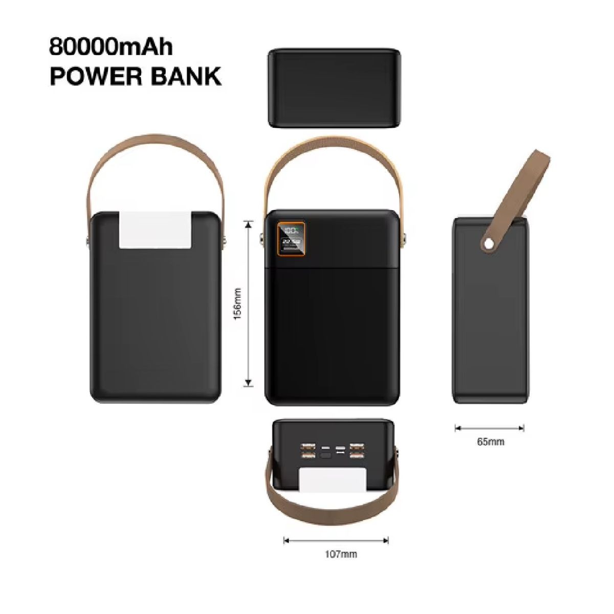 GENERICO - Power Bank Banco De Energía Alta Capacidad 80000mah Linterna