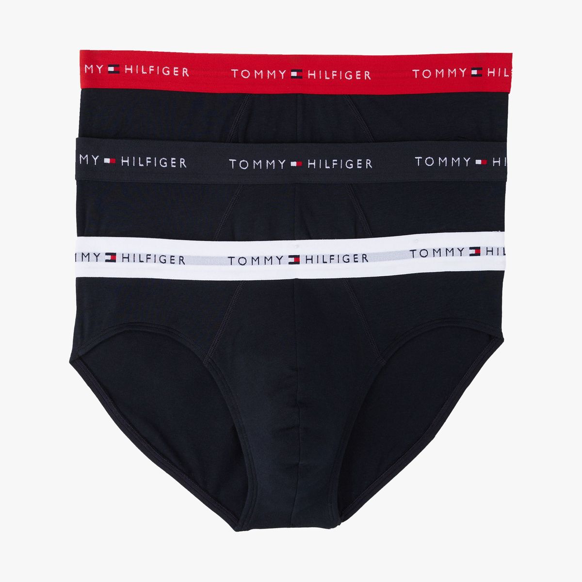 TOMMY HILFIGER - Pack De 3 Calzoncillos Slip Signature Azul Tommy Hilfiger