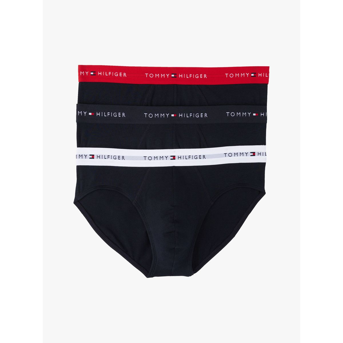 TOMMY HILFIGER - Pack De 3 Calzoncillos Slip Signature Azul Tommy Hilfiger