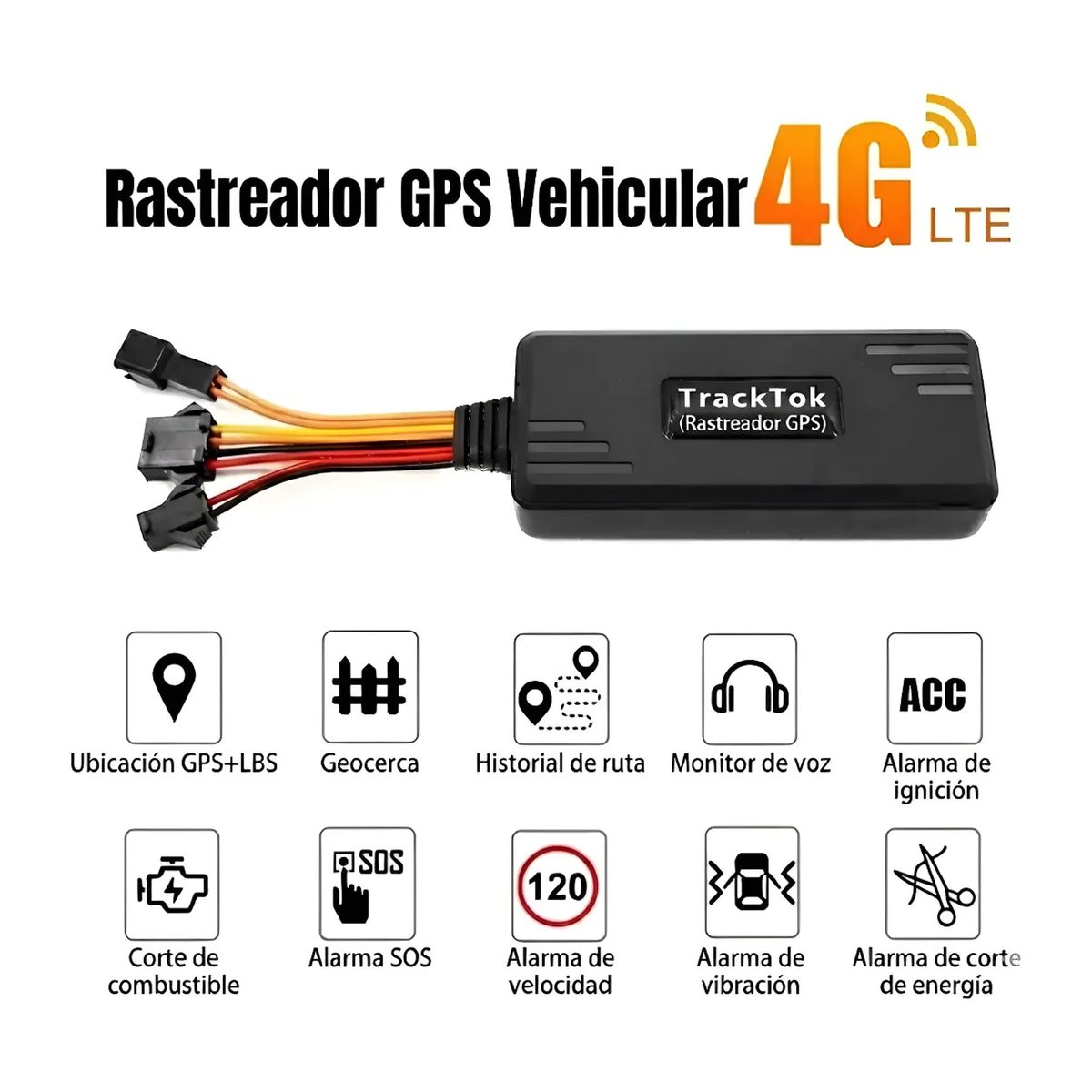 GENERICO - Localizador Gps Tracker 4g Corta Corriente Para Auto Y Motocicleta