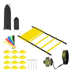 GENERICO - Kit De Entrenamiento Cono+escalera+paracaídaagilidadfútbol Amarillo BELUG