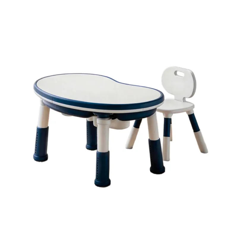 Mesa Escritorio Infantil Con Silla y Altura Regulable Azul marino