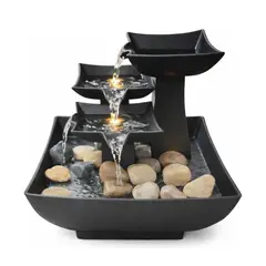 GENERICO - Mini Fuente De Agua Led Decorativa Cascada Piedras Usb