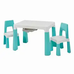 KIDSCOOL - Juego De Mesa Infantil Con 2 Sillas y Cajones Verde