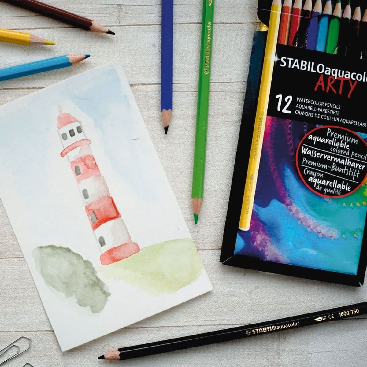 STABILO - Set de 12 Lápices Acuarelables STABILOaquacolor Arty
