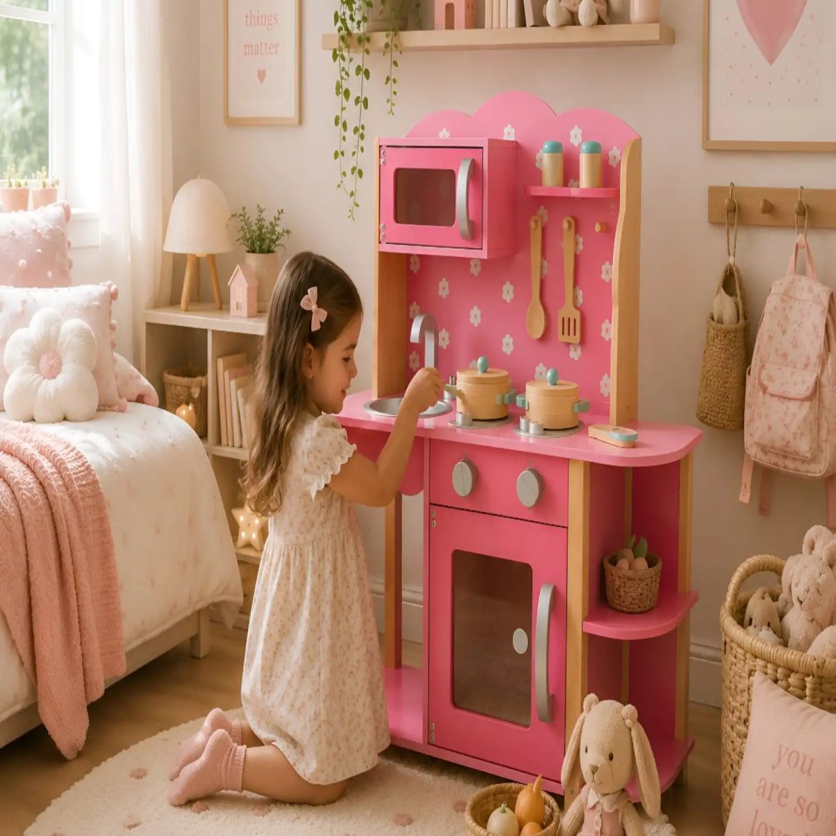 GENERICO - Cocina de Madera Infantil con Accesorios