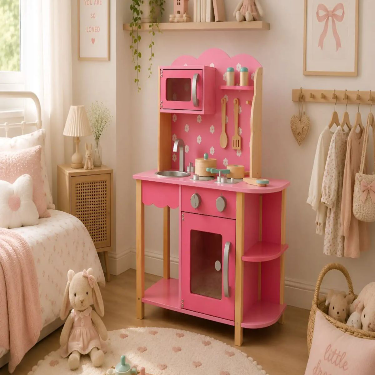 GENERICO - Cocina de Madera Infantil con Accesorios