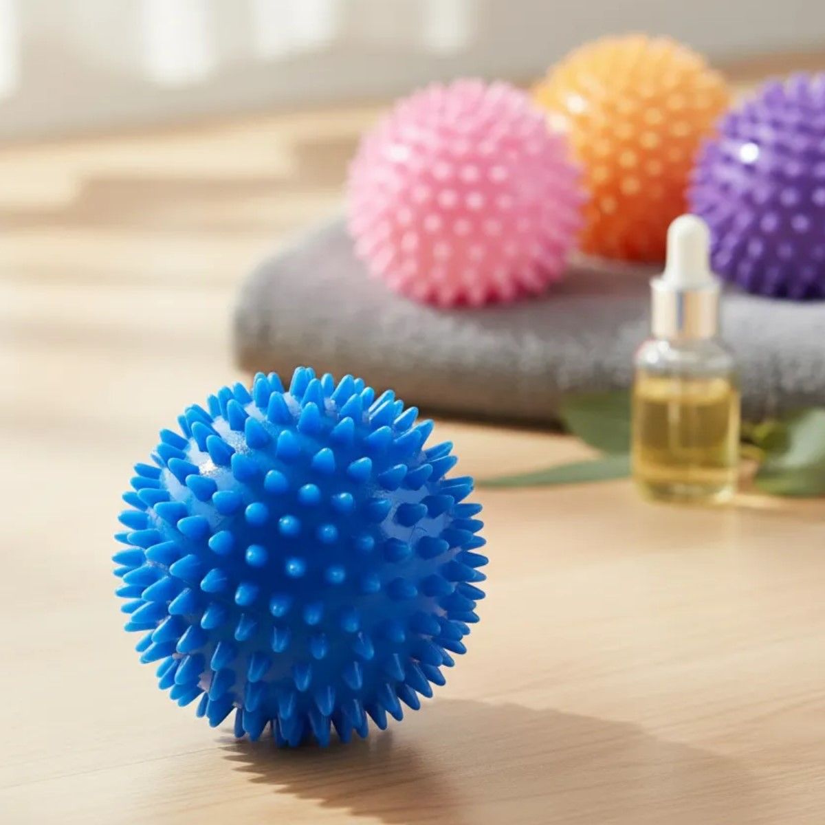 GENERICO - Pelota Masajes Puas Masajes Erizo Yoga Pilate 9cm BELUG