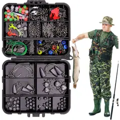KUANGYE - 257 Piezas Kit De Accesorios De Anzuelos Pesca Señuelo Caja