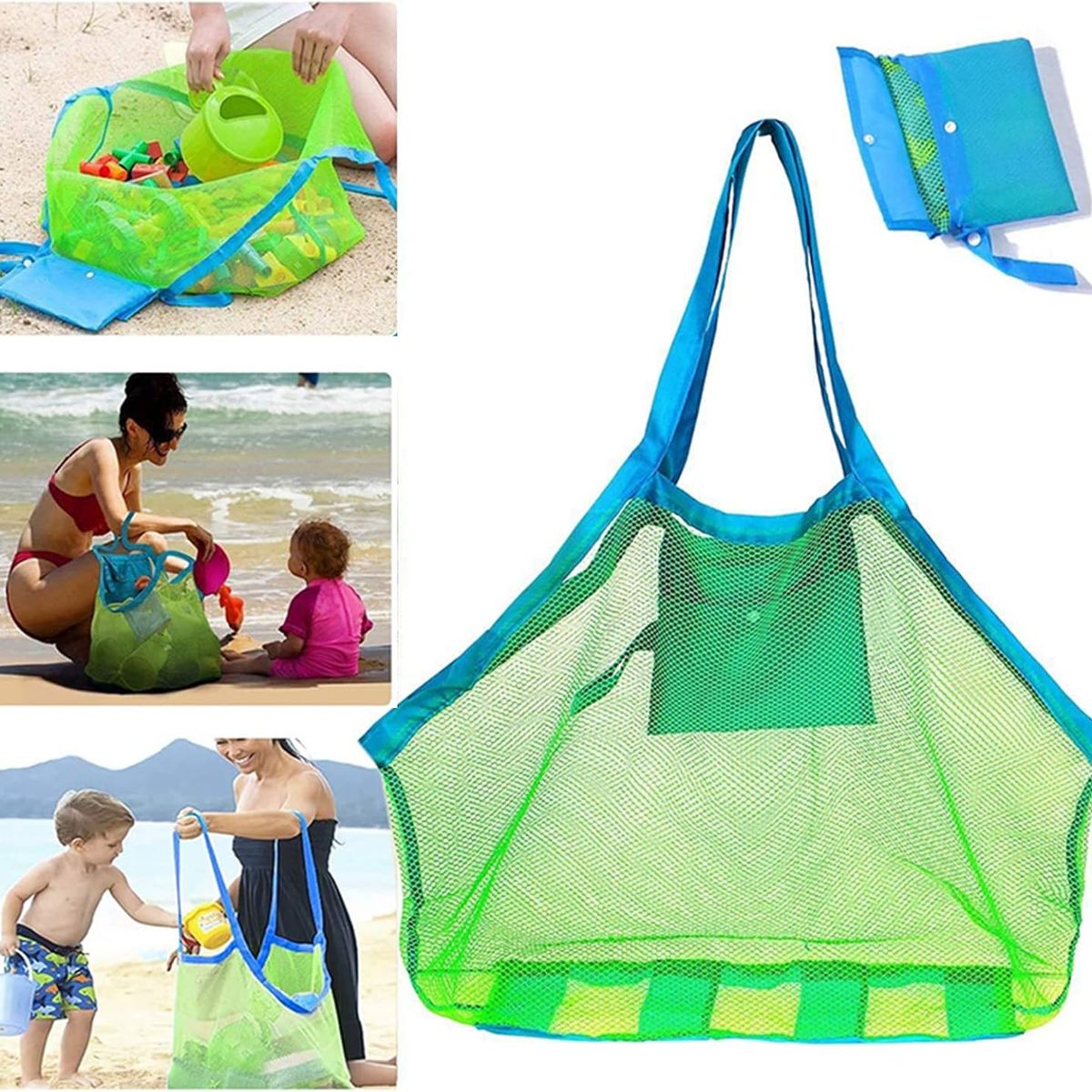 KUANGYE - Bolsa Bolso De Playa Para AcamparJuguetes De Baño Grandes