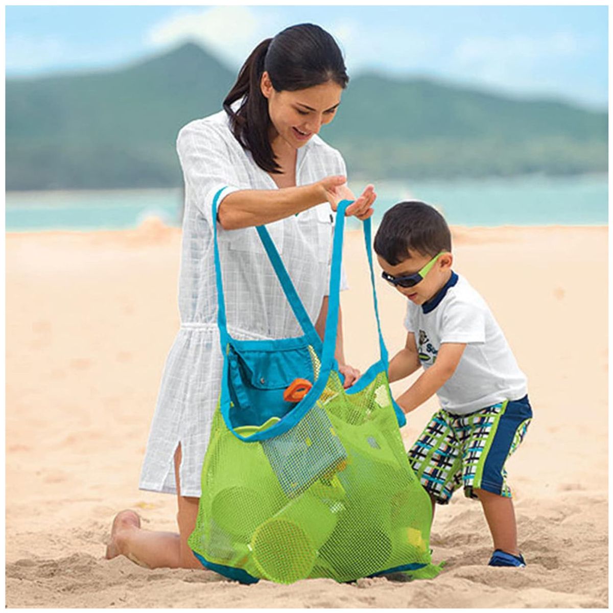 KUANGYE - Bolsa Bolso De Playa Para AcamparJuguetes De Baño Grandes